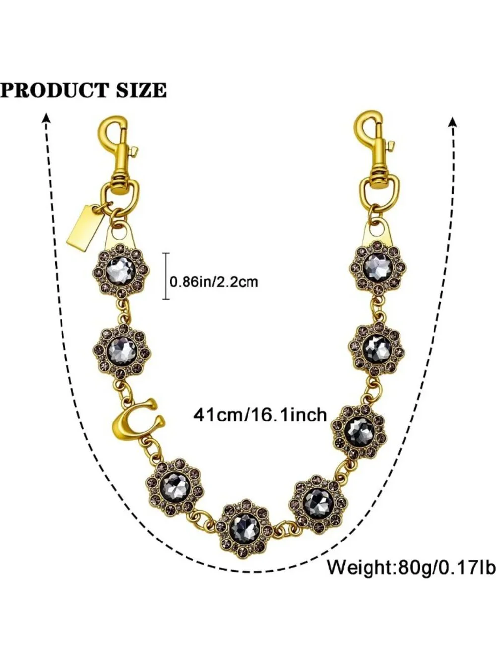Stylish Bag Chain Purse Charm | Keychain Accessory for Women’s Handbags